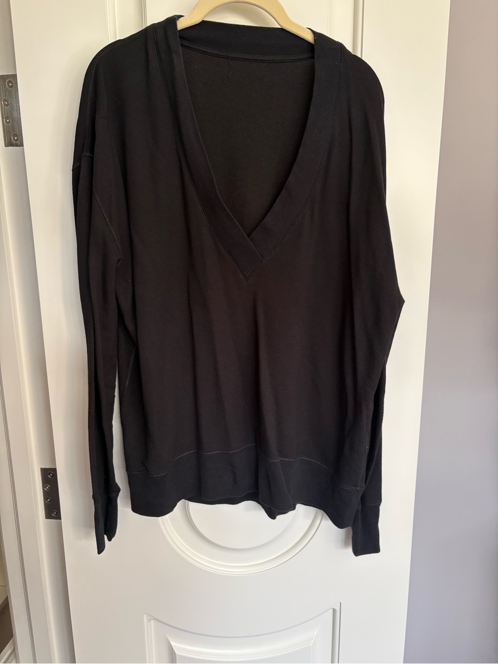 rag & bone Deep V-Neck Black Sweater